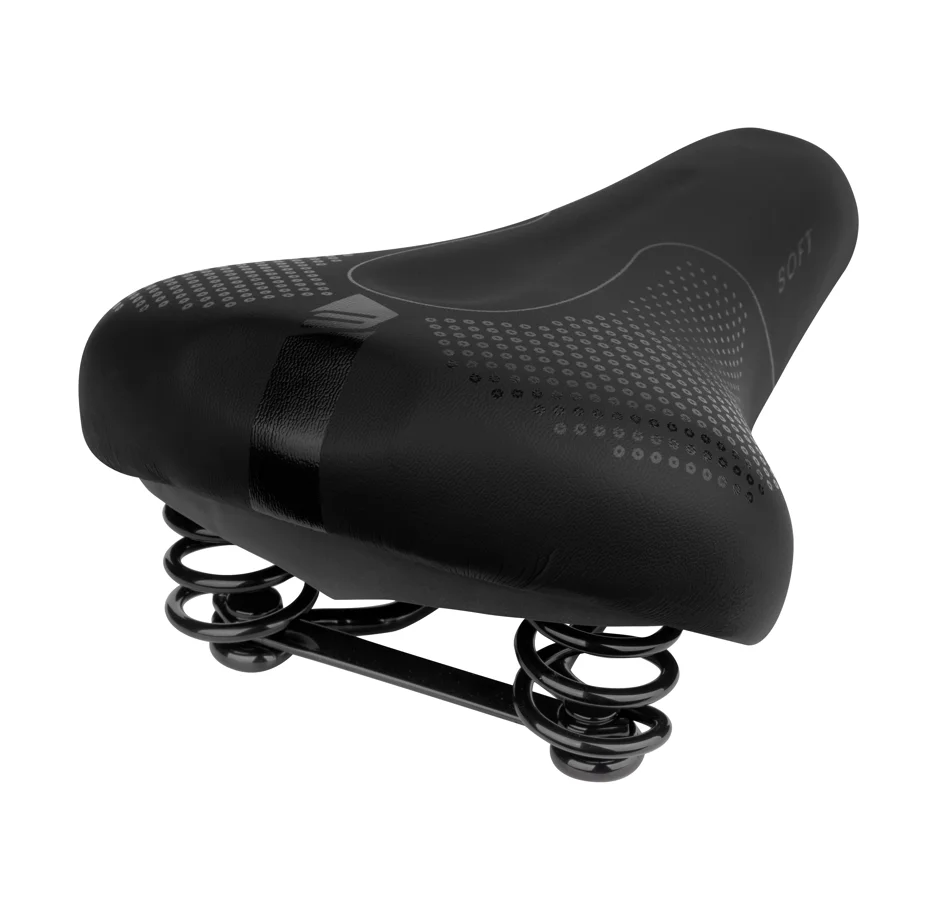 sedlo FORCE SOFT UNI s pružinou, černé