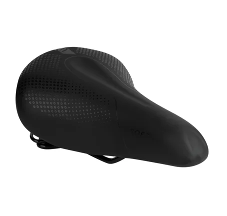 sedlo FORCE SOFT UNI s pružinou, černé