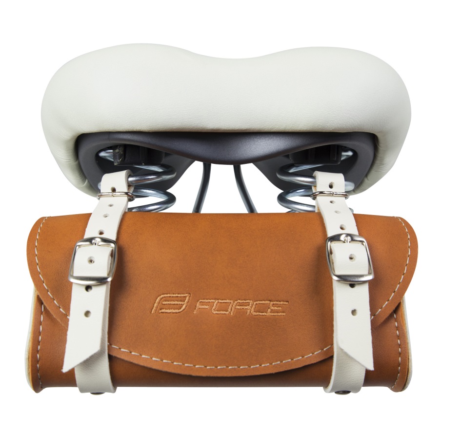 set BRISTOL retro (saddle, 2x bag, grips),brown