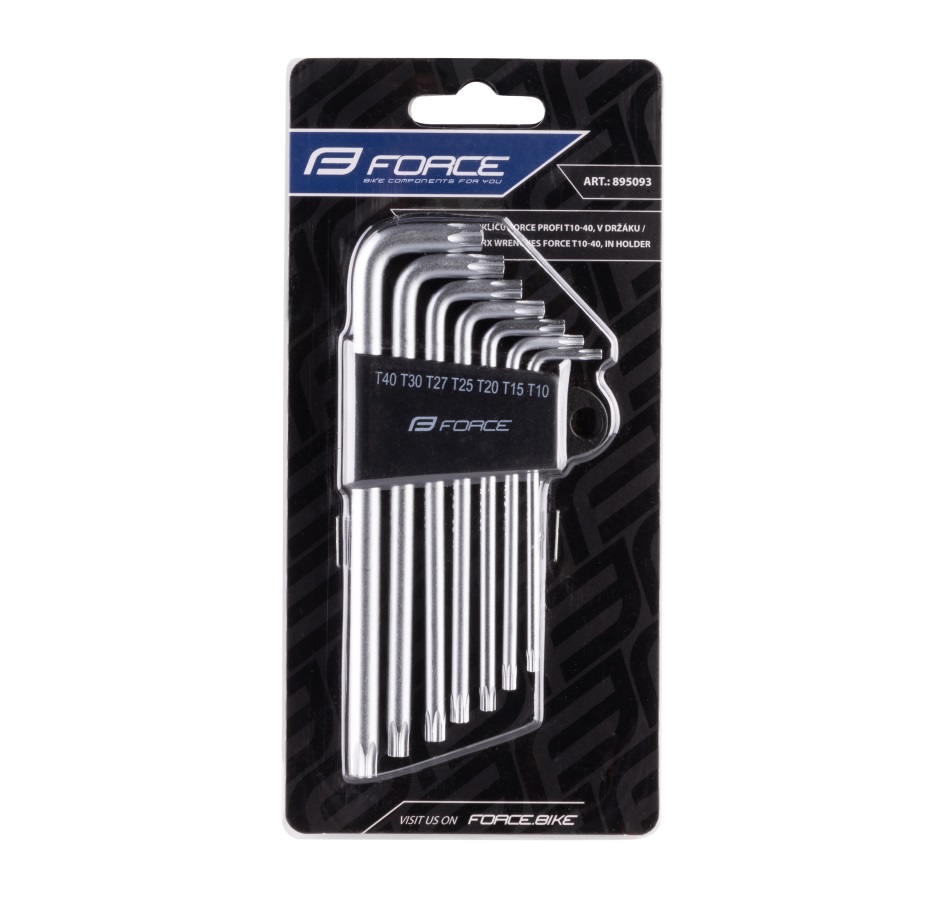set of 7 torx wrenches FORCE T10-40, in holder