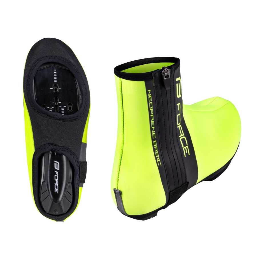 shoe covers FORCE NEOPRENE BASIC ROAD, fluo