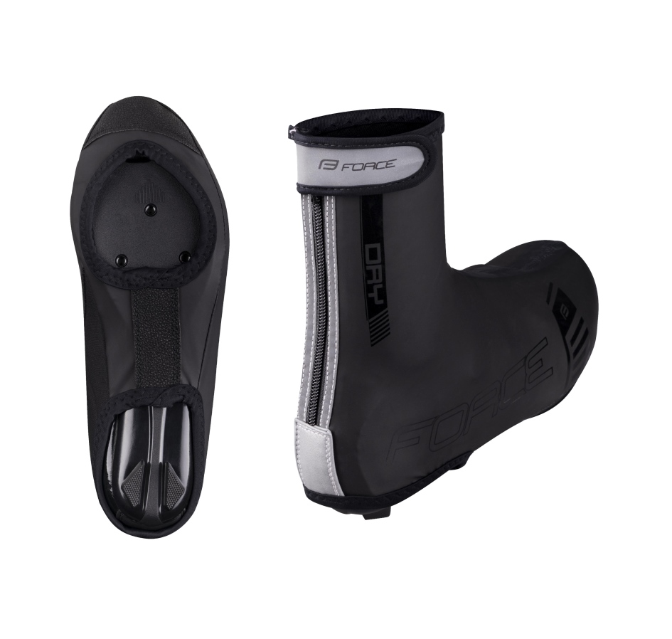 shoe covers FORCE PU DRY ROAD, black XL