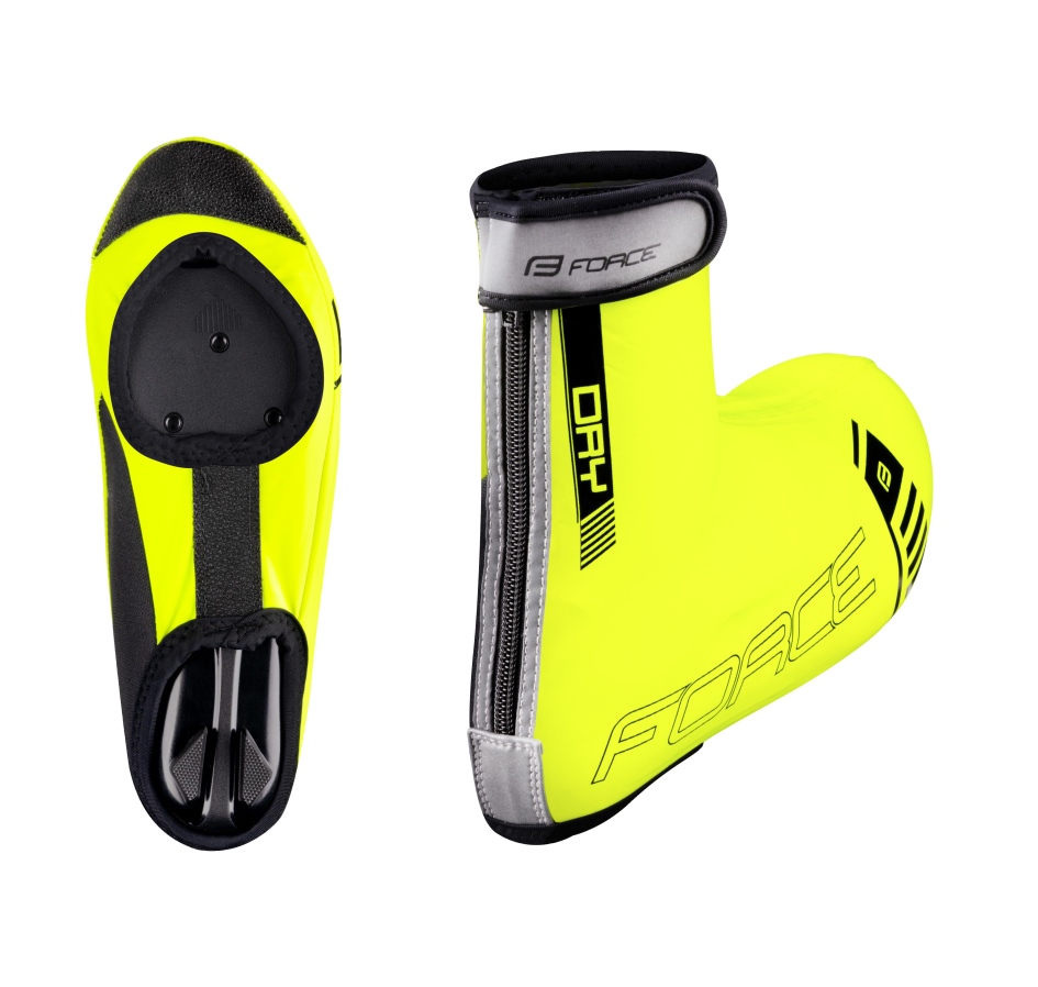 shoe covers FORCE PU DRY ROAD, fluo