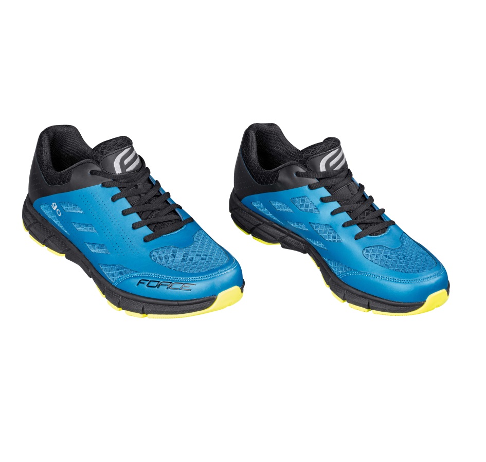 shoes FORCE MTB GO, blu-bla-fluo