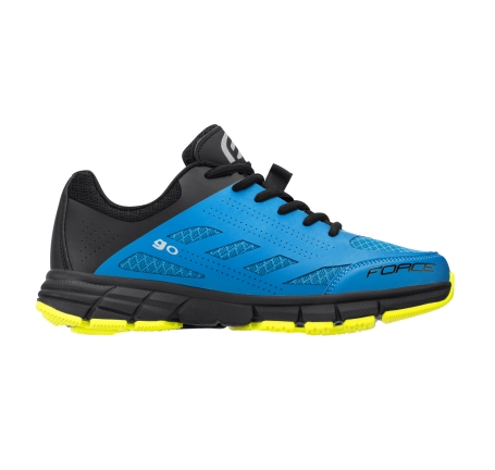 shoes FORCE MTB GO, blu-bla-fluo