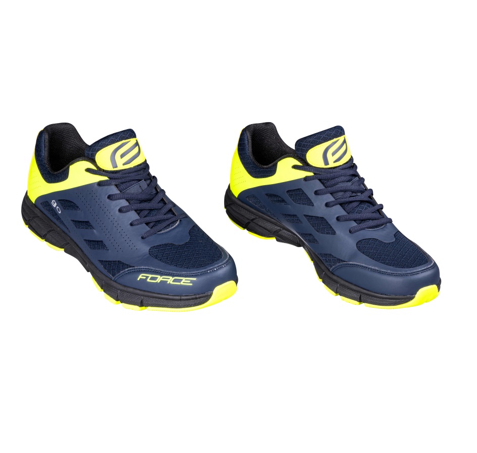shoes FORCE MTB GO, blue-fluo