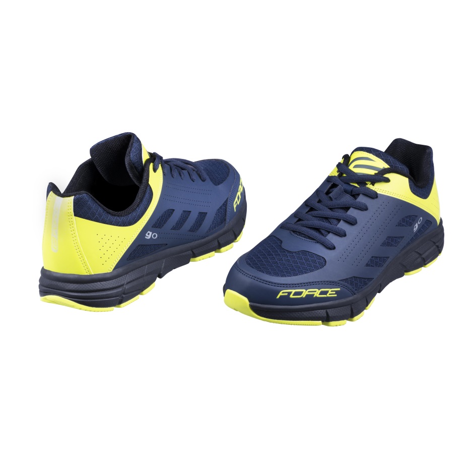 shoes FORCE MTB GO, blue-fluo