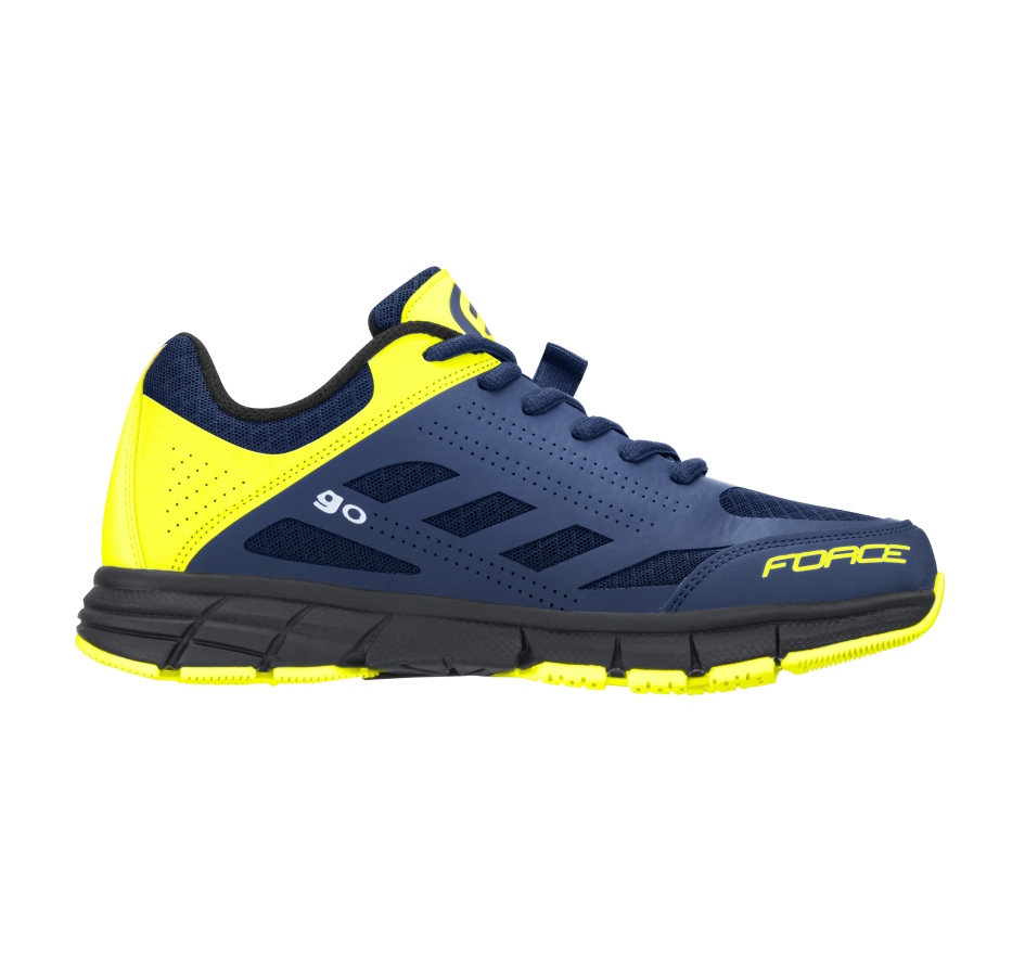 shoes FORCE MTB GO, blue-fluo