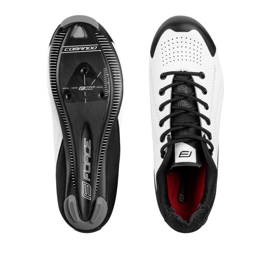 shoes FORCE ROAD COMANDO CARBON, white 