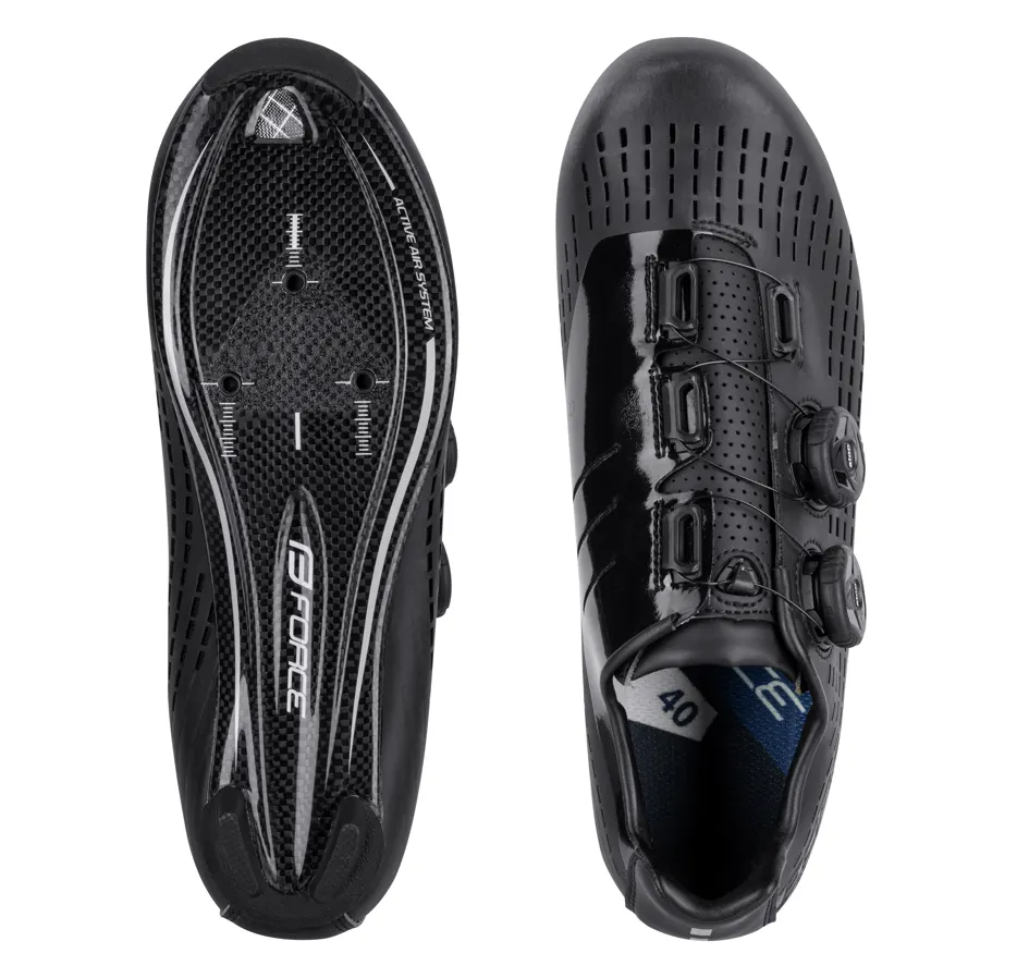shoes FORCE ROAD REVOLT CARBON, black
