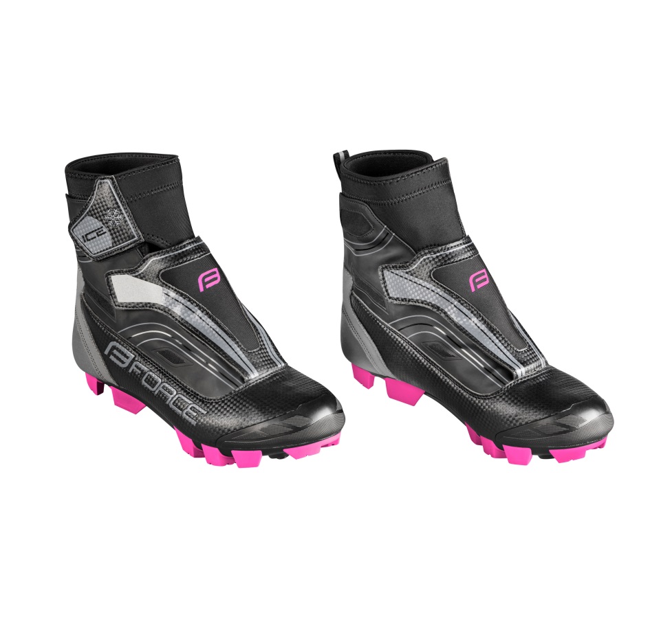 shoes winter FORCE MTB ICE21 LADY, black-pink