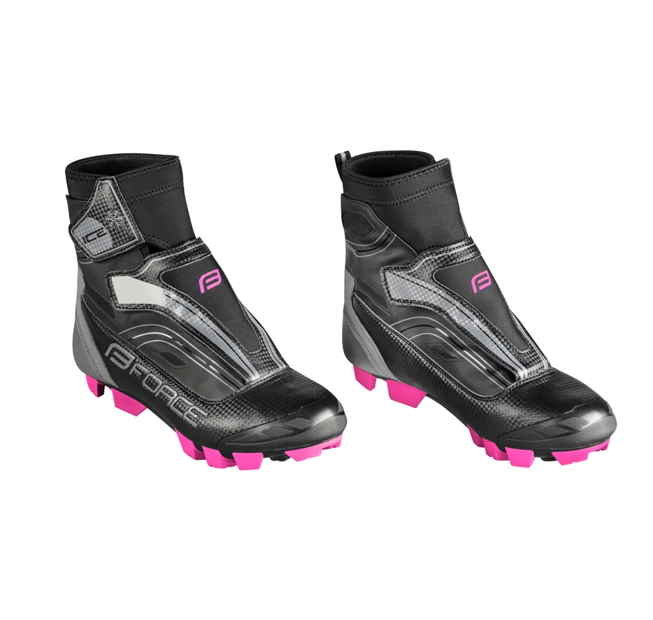 shoes winter FORCE MTB ICE21 LADY, black-pink
