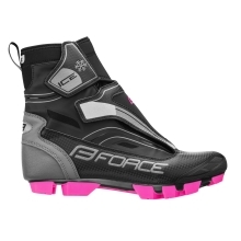 shoes winter FORCE MTB ICE21 LADY, black-pink