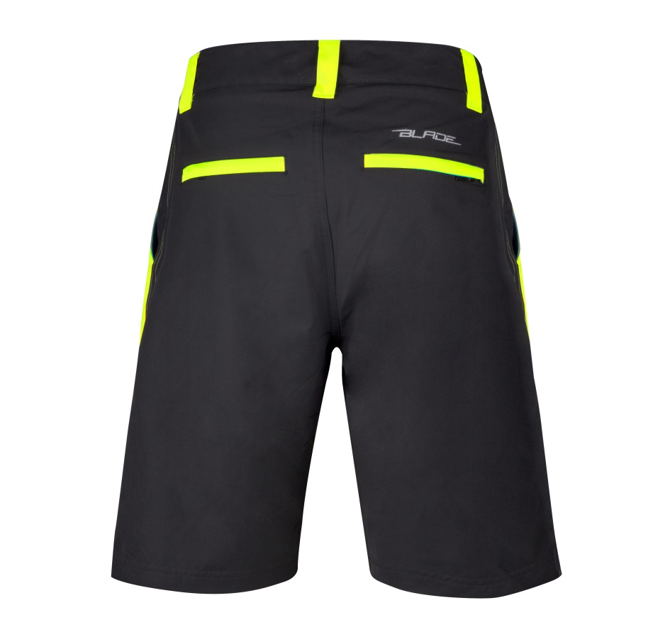 shorts F BLADE MTB with sep. pad, black-fluo 