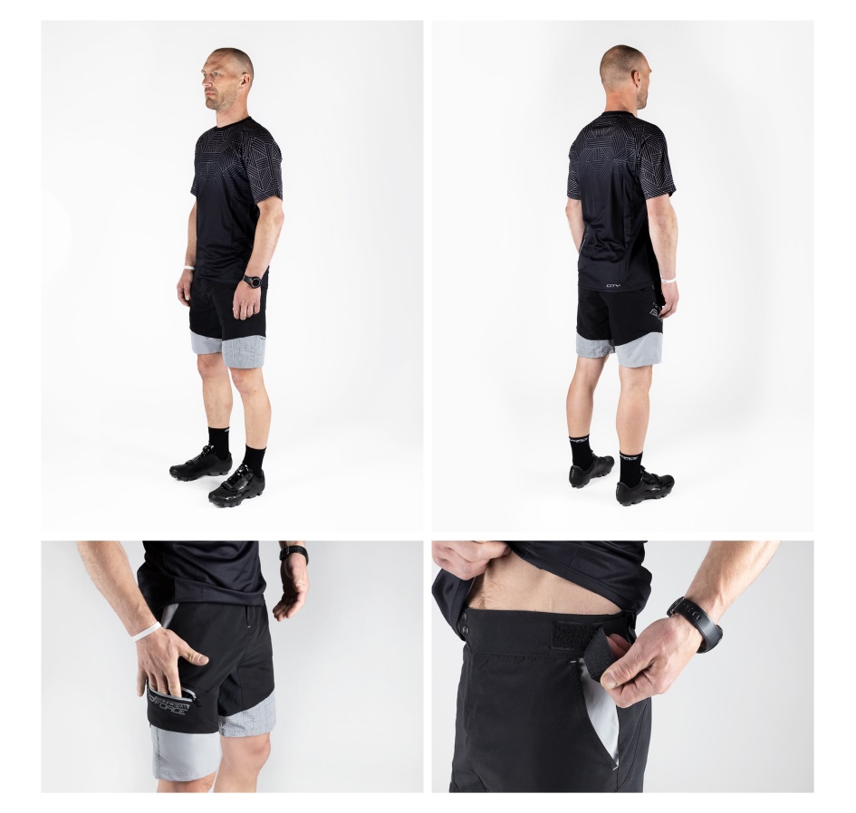 shorts F STORM to waist with pad,black-grey
