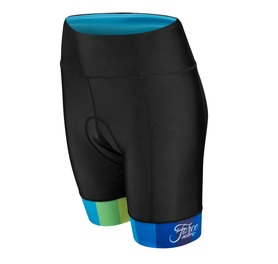 shorts F VICTORY LADY to waist w pad, blk-blue