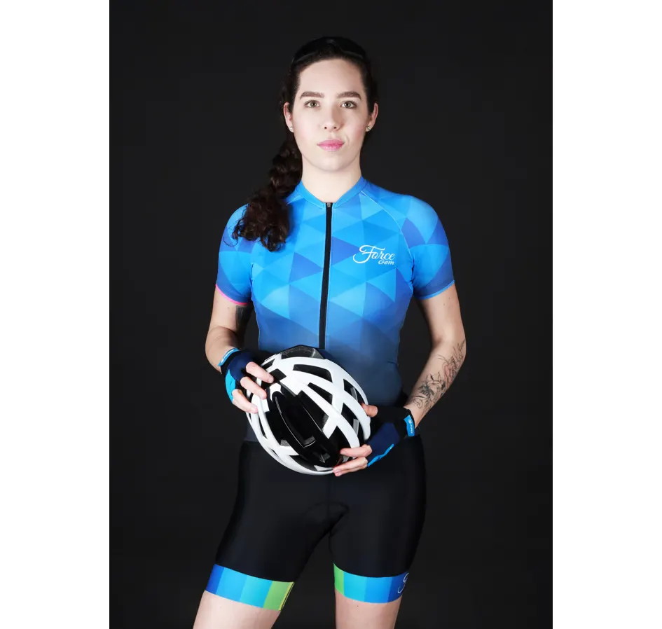 shorts F VICTORY LADY to waist w pad, blk-blue