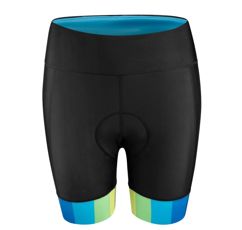 shorts F VICTORY LADY to waist w pad, blk-blue