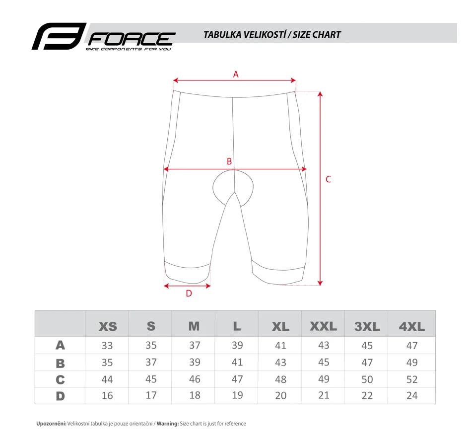 shorts FORCE B30 to waist with pad, black-blue