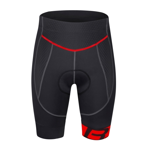 shorts FORCE B30 to waist with pad, black-red