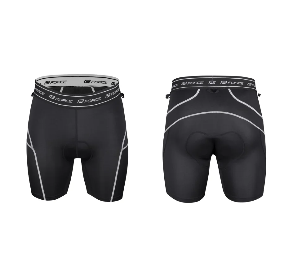 shorts FORCE MTB-11 with sep. pad, fluo 