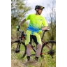 shorts FORCE MTB-11 with sep. pad, fluo 