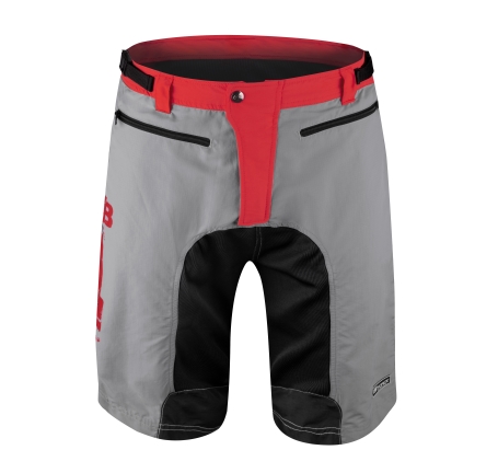 shorts FORCE MTB-11 with sep. pad, grey 