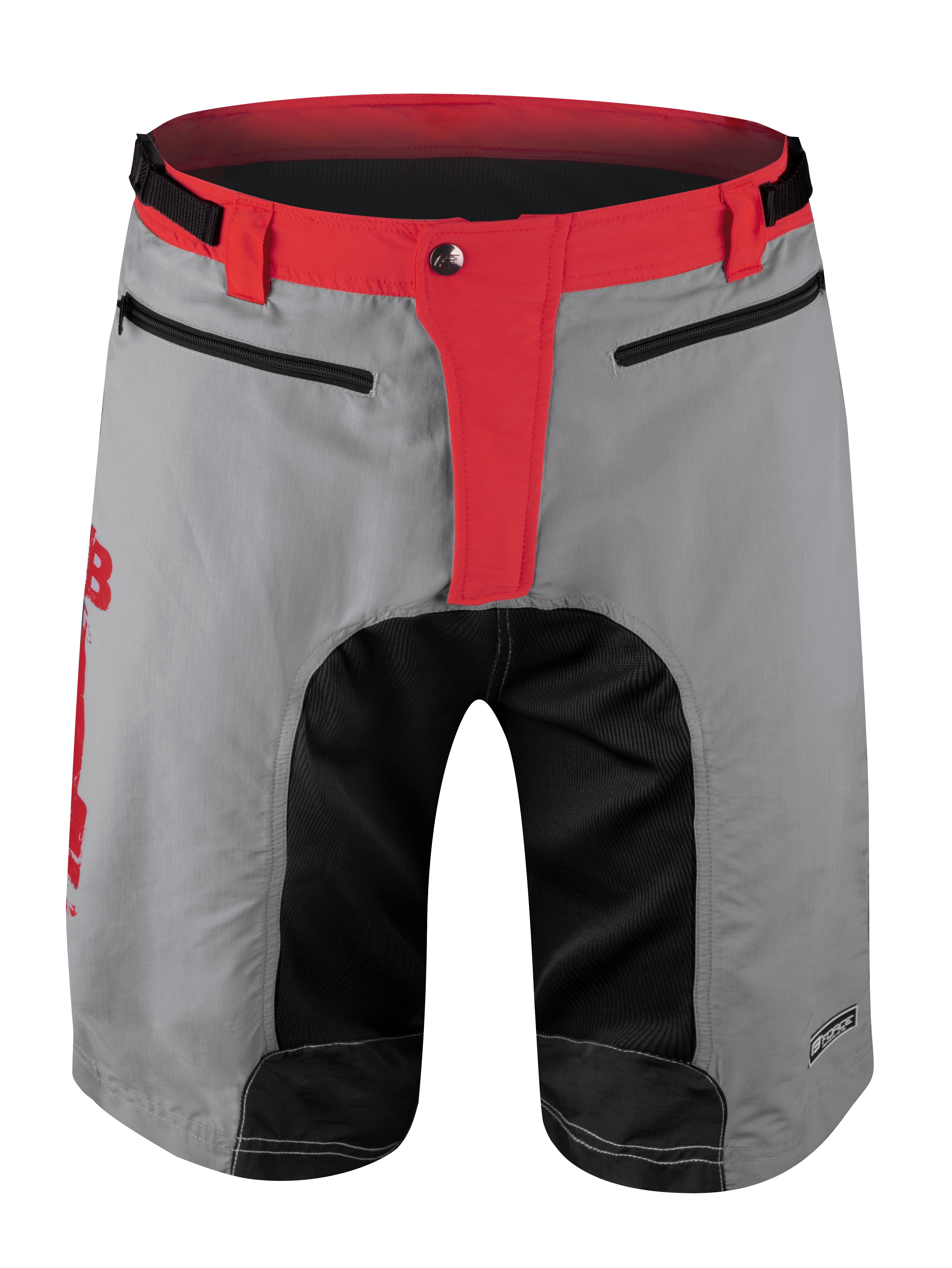 shorts FORCE MTB-11 with sep. pad, grey Force