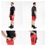 shorts FORCE MTB-11 with sep. pad, red