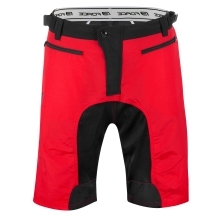 shorts FORCE MTB-11 with sep. pad, red
