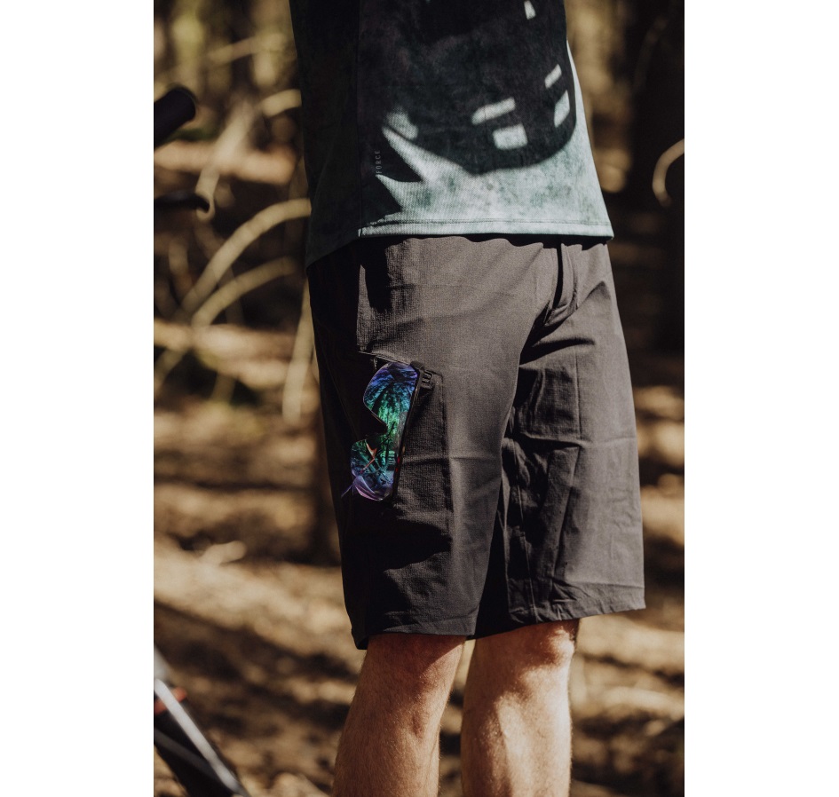 shorts FORCE REBEL MTB without pad, black