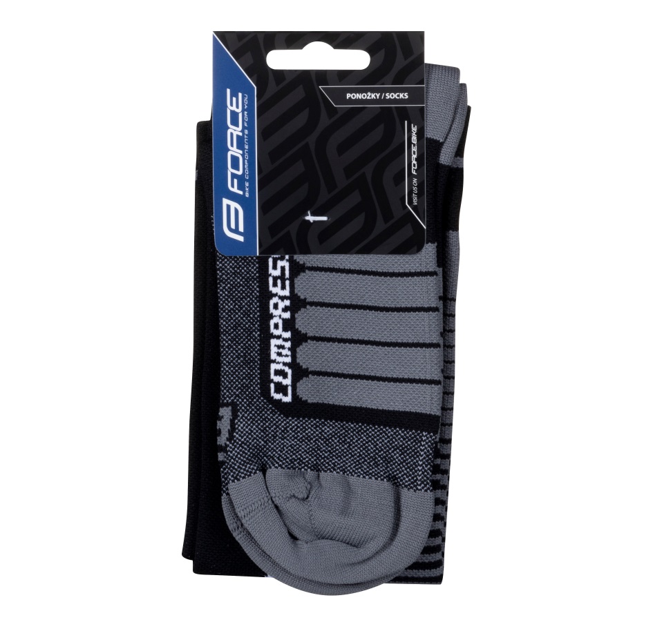socks F COMPRESS, black-grey