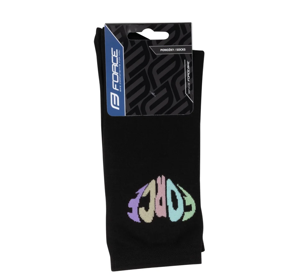 socks FORCE IN HEART long, black