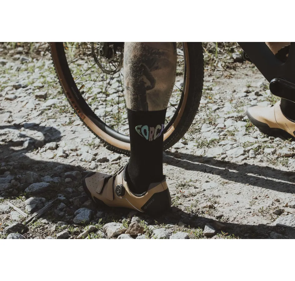 socks FORCE IN HEART long, black