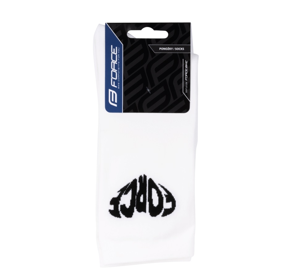 socks FORCE IN HEART long, white