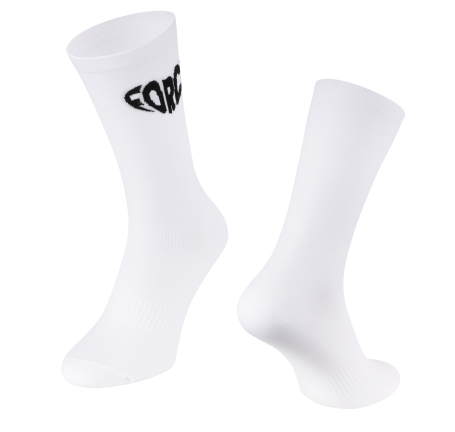 socks FORCE IN HEART long, white