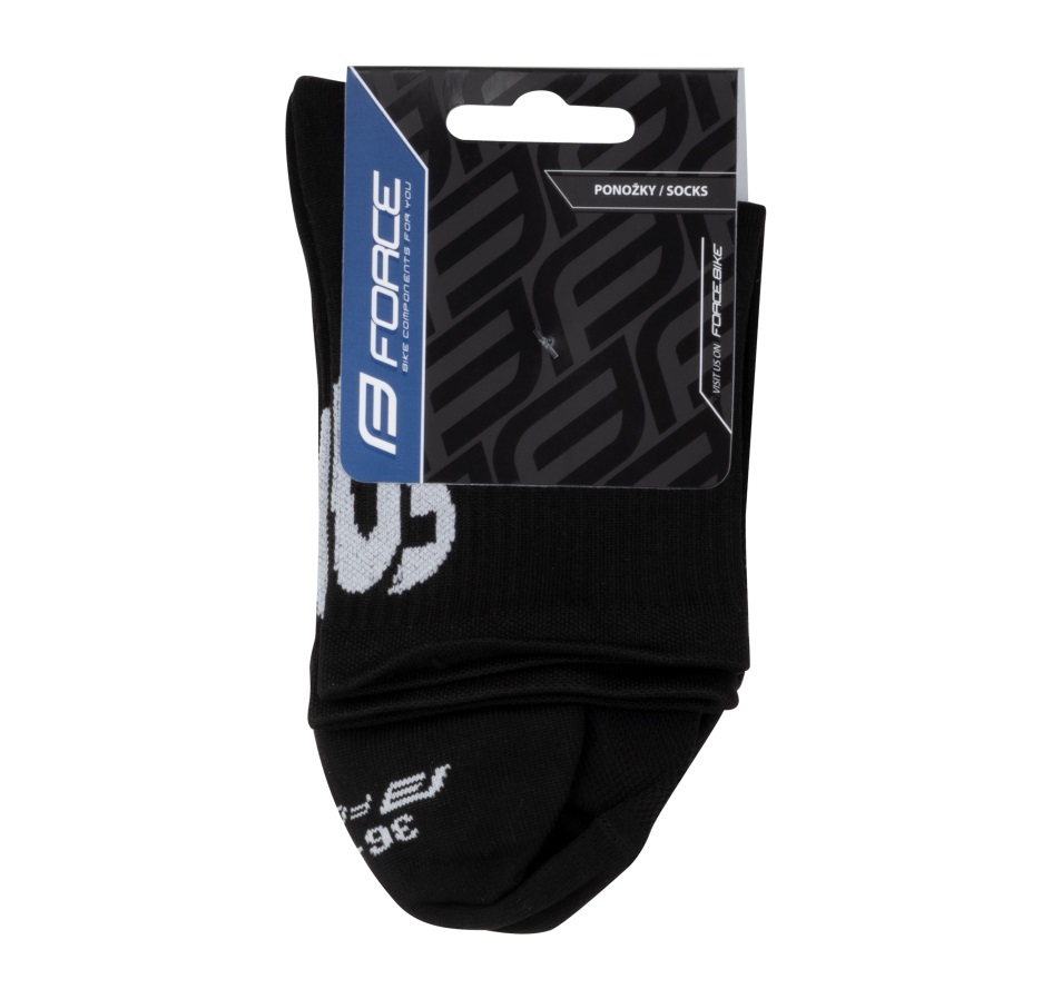 socks FORCE IN HEART short, black