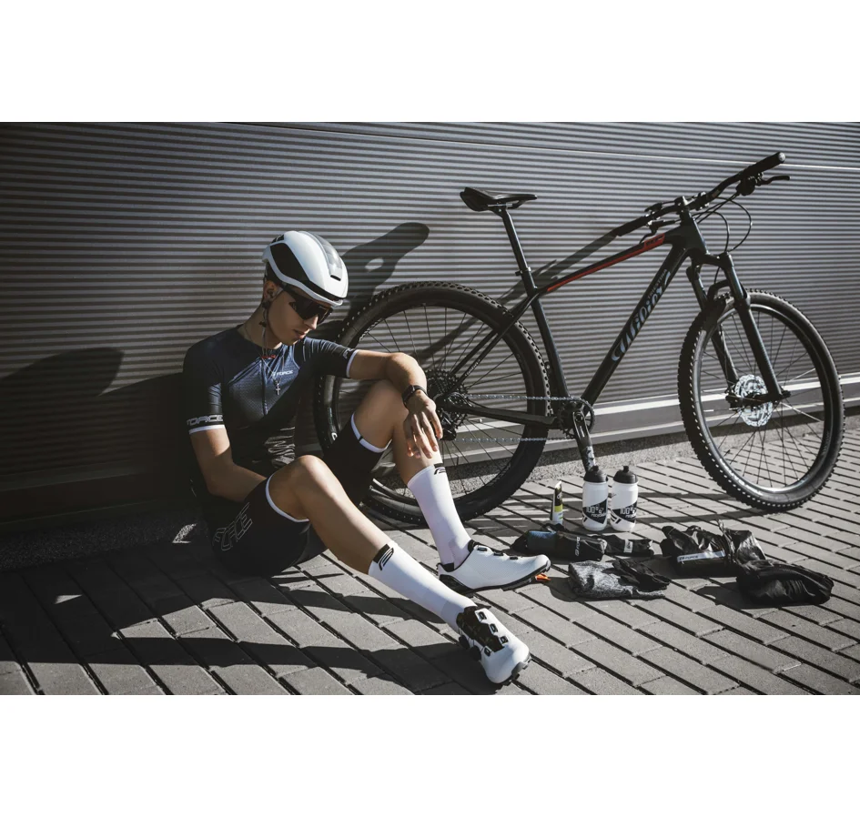 socks FORCE LONG PRO SLIM, white-black