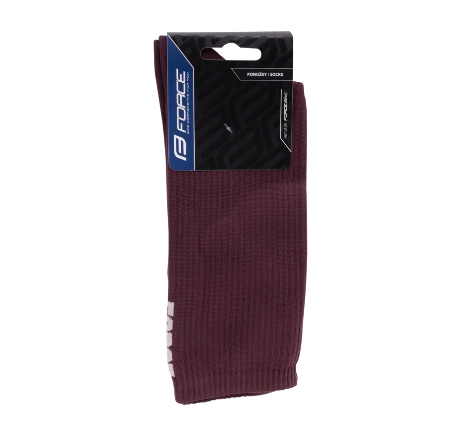 socks FORCE LONGER SLIM, burgundy