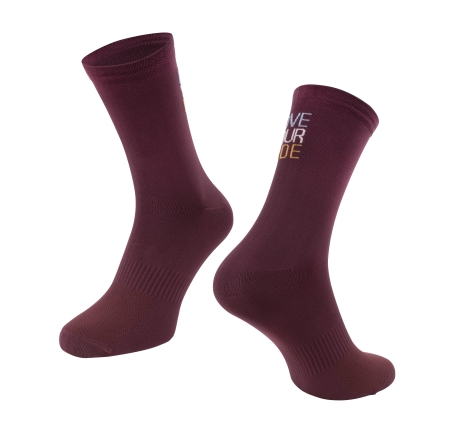 socks FORCE LOVE YOUR RIDE, burgundy