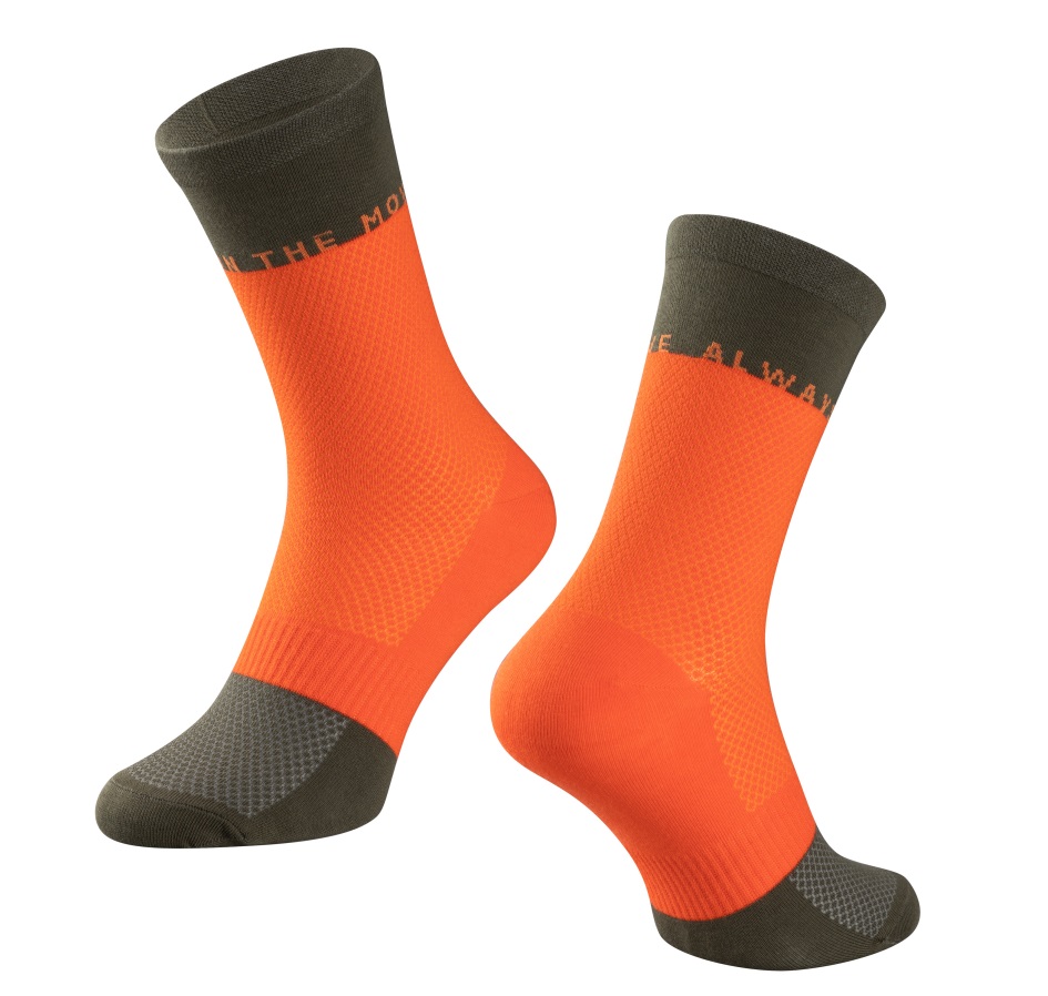 socks FORCE MOVE orange-green