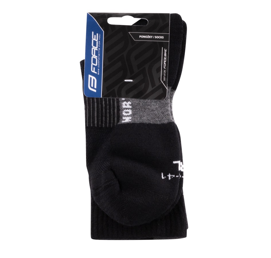 socks FORCE NORTH thermo, black-grey