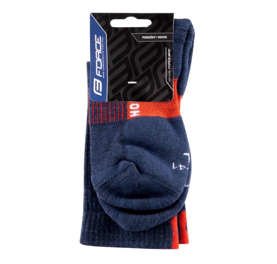 socks FORCE NORTH thermo, blue-orange