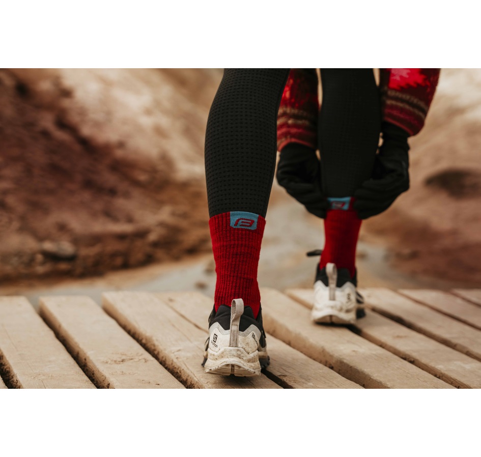 socks FORCE NORTH thermo, red-blue