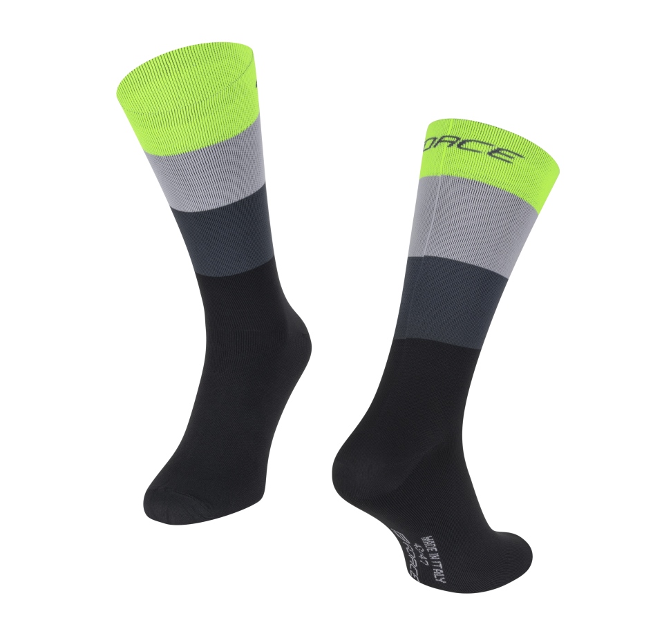 socks FORCE RAINBOW, black-fluo