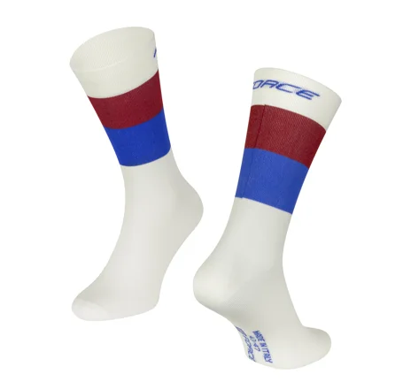 socks FORCE RAINBOW, creme-blue-red