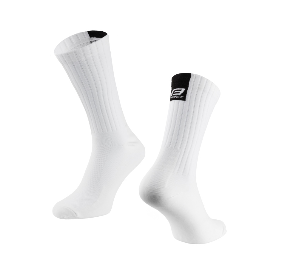 socks FORCE RIBBON, white L-XL/42-46