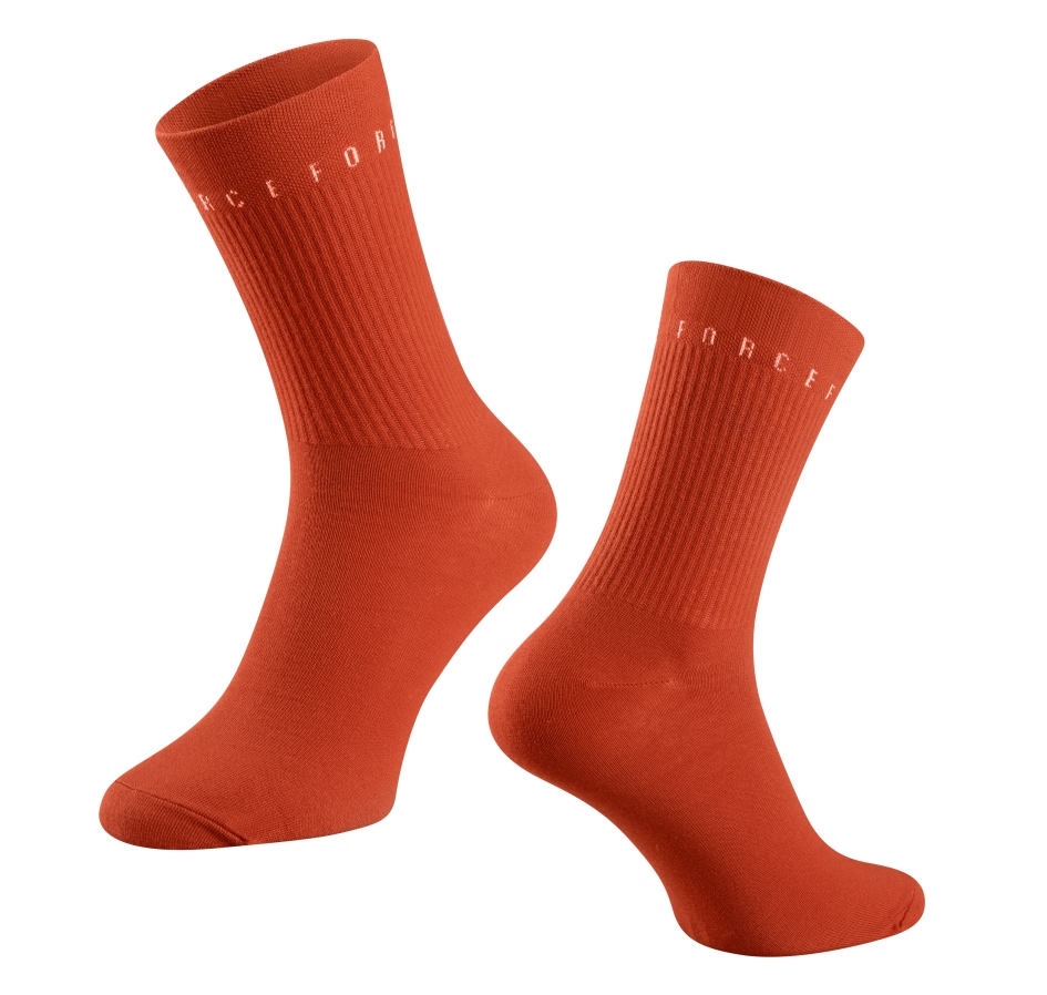 socks FORCE SNAP, orange L-XL/42-46