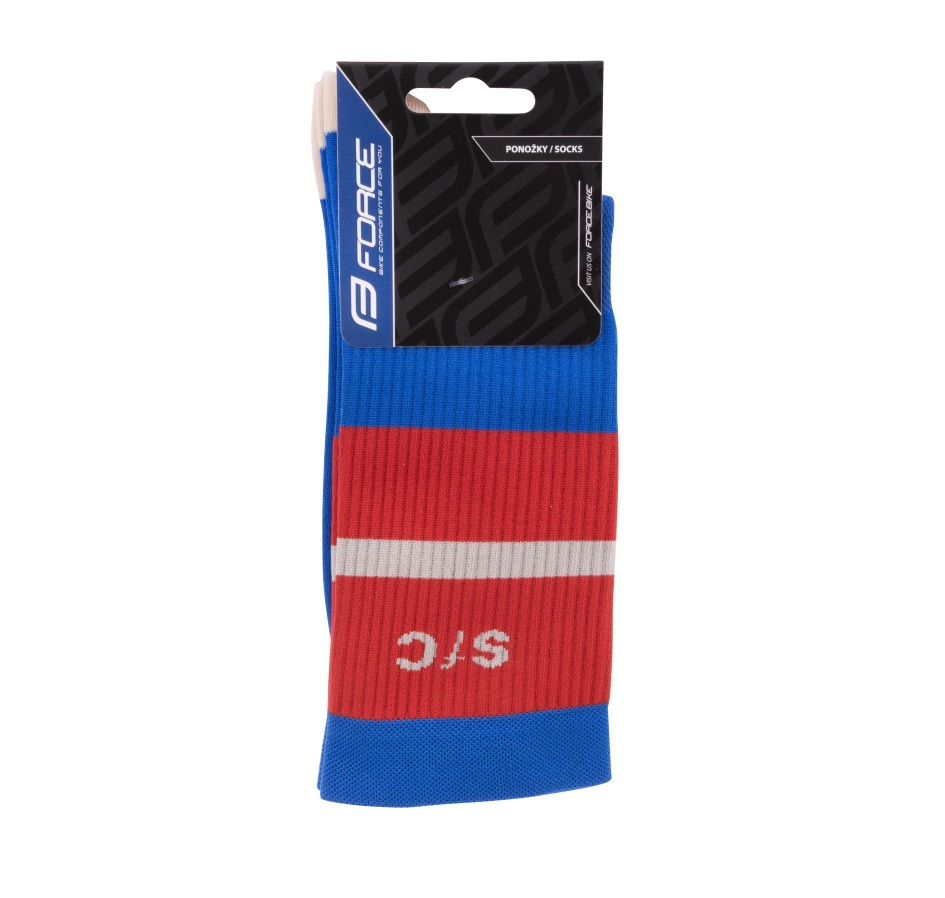 socks FORCE STRIPE long, blue