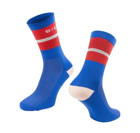 socks FORCE STRIPE long, blue